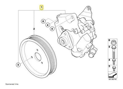 Bomba De Direccion Hidraulica Bmw X5 E53 2001 Al 2006