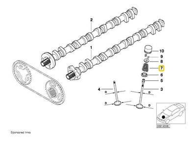 Resorte Valvula Cabeza Motor Bmw 325 X5 X3 Z4 528 328 320