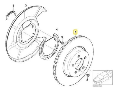 Disco De Frenos Traseros Bmw 525i 645i 550i 650i 535 M5 M6