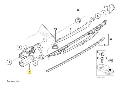 Motor Limpiaparabrisas Trasero Bmw X5 2001 Al 2006