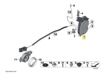 Actuador Chapa Delantero Izq Mini Cooper Cooper S R50 R56
