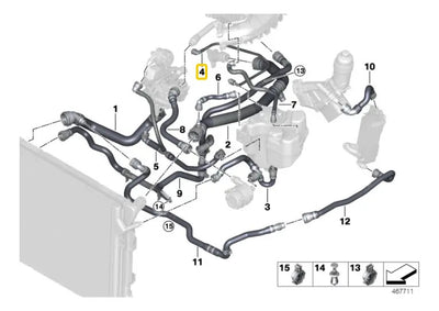 Manguera Deposito Anticongelante Bmw 120i 16-19 Motor B48
