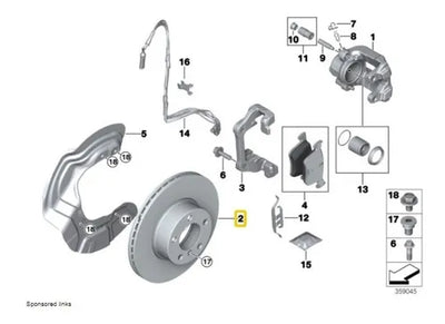 Disco Frenos Delantero Bmw 118 325 X1 120 125 135 330 335