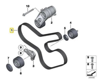 Banda De Accesorios Bmw X5 X6 535i 740i 2011 - 2019