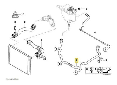 Manguera De Agua Radiador Bmw 530i 2004 Al 2005