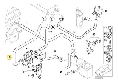 Manguera Para Valvula Agua Y Radiador Bmw X5 2001 Al 2006