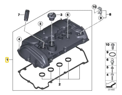 Tapa De Punterias Para Bmw 118i 2013 Al 2015