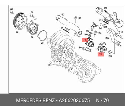 Termostato De Motor Mercedes Benz B200 2006 Al 2011