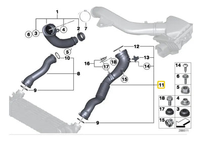 Manguera Aire Admision Bmw M1 435i 235i X4 X3 335i 135i