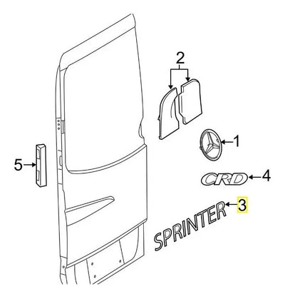 Emblema Insignia Trasero Mercedes Benz Sprinter