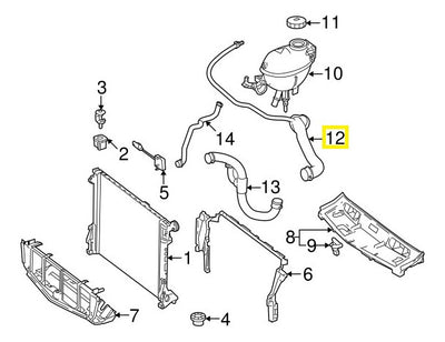 Manguera Superior Radiador Mercedes C350 E350 Glk350 12-15