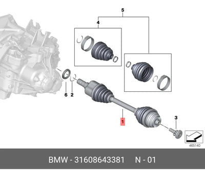 Flecha Homosinetica Mini Cooper F55 F56 F57 2014 Al 2018