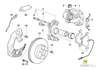 Sensor Balatas Delanteras Para Bmw 525i 530i 528i 540i M5