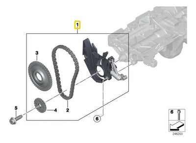 Guia De Cadena Para Bomba Aceite Bmw 125 320i X1 X5 Z4 220